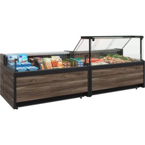 Витрина нейтральная Carboma GC111 N 2,0-1 (1008 (Темный дуб)) (газлифт, без боковин) - Изображение 3