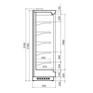 Горка холодильная Dazzl Vega 070 H210 250 - Изображение 3