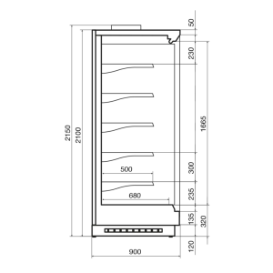 Горка холодильная Dazzl Vega 090 H210 190 фруктовая - Изображение 3