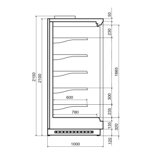 Горка холодильная Dazzl Vega 100 H210 190 фруктовая - Изображение 3