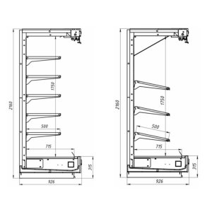 Горка пристенная витрина МХМ София 220/92 ВХСнп-3,75 с ночными шторами фруктовая - Изображение 2