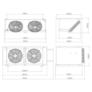 Сплит-система холодильная низкотемпературная Intercold LCM 210 FT Evolution (опция -30° С) - Изображение 2