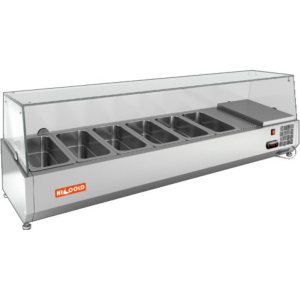 Витрина холодильная для ингредиентов HICOLD VRTG 1425 к PZ4 (1/3)