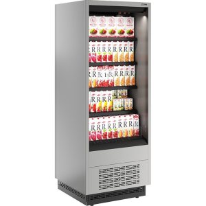 Горка холодильная Carboma FC20-07 VM 0,7-2 0030 (версия 2.0) (9006-9005) (бок металл с зеркалом)