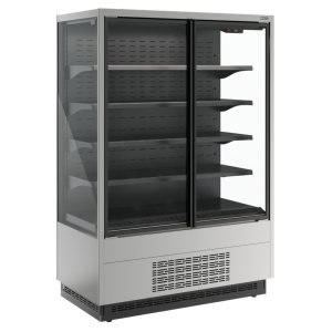 Горка холодильная Carboma FC20-07 VV 1,0-1 0300 STANDARD фронт X1 (версия 2.0) (9006-9005) (бок металл)