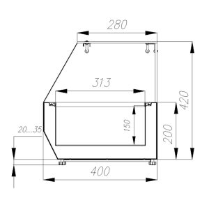 Витрина для ингредиентов Carboma A40 SM 1,2-G (3 GN1/3+1 GN1/2) - Изображение 2